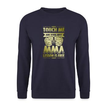 Mma Mixed matrial arts - Unisex Sweatshirt - navy - Front - Alina (178cm) & Michal (187cm)