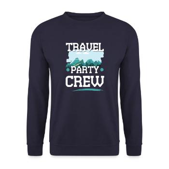 Travel Party Crew - Unisex Sweatshirt - navy - Front - Alina (178cm) & Michal (187cm)