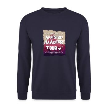 Apres SKi Mädels Tour - Unisex Pullover - Navy - Vorne - Alina (178cm) & Michal (187cm)