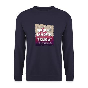 Wildlife Mädels Tour - Unisex Pullover - Navy - Vorne - Alina (178cm) & Michal (187cm)