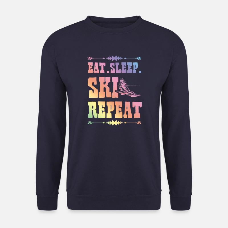 Eat Sleep Ski Repeat - Unisex Pullover - Navy