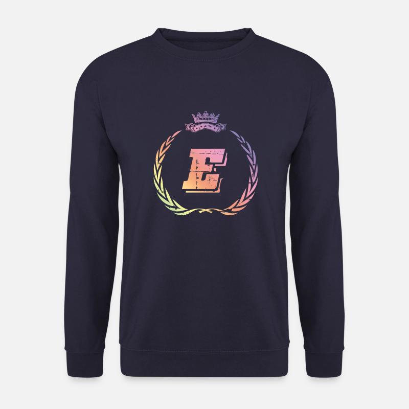E Buchstabe Kranz - Unisex Pullover - Navy
