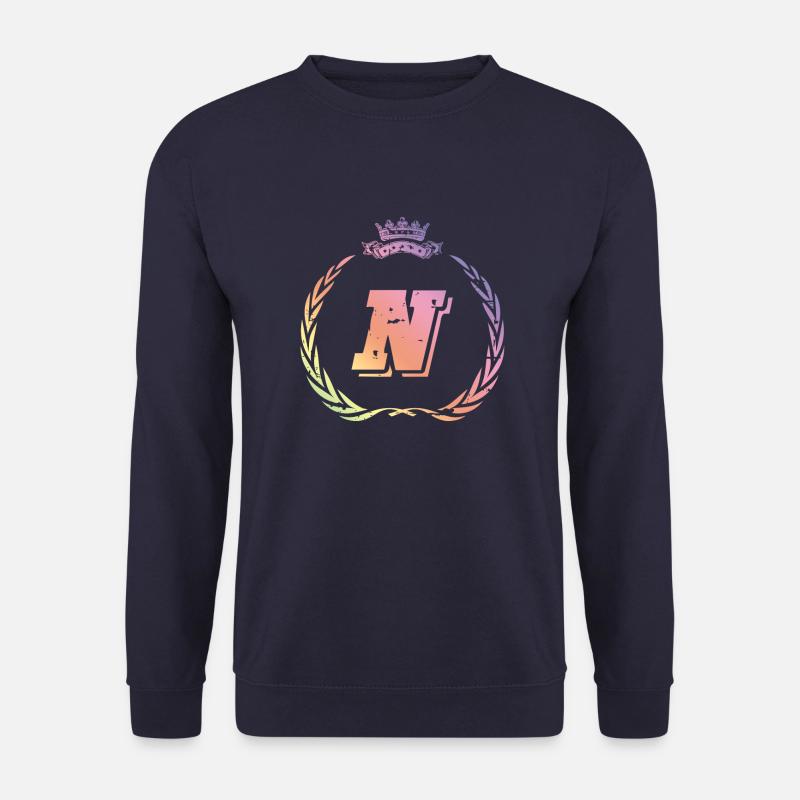 N Buchstabe Kranz - Unisex Pullover - Navy