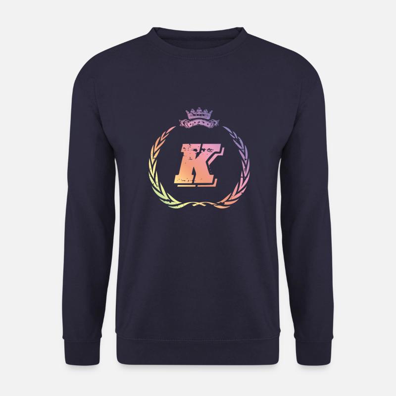 K Buchstabe Kranz - Unisex Pullover - Navy
