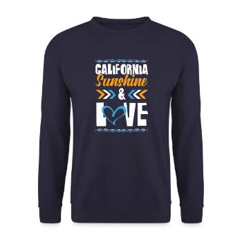 Amour californien - Sweat-shirt Unisexe - marine - Devant - Alina (178cm) & Michal (187cm)