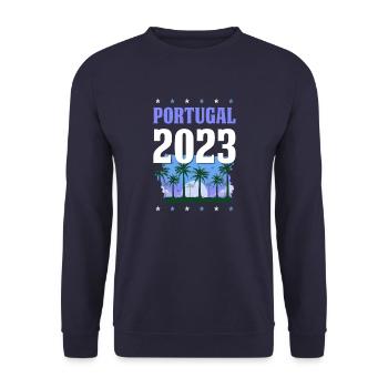 Portugal 2023 - Unisex Pullover - Navy - Vorne - Alina (178cm) & Michal (187cm)