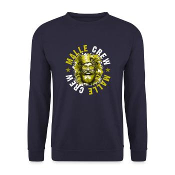 Malle König Mallorca Party - Unisex Pullover - Navy - Vorne - Alina (178cm) & Michal (187cm)