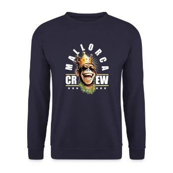 Mallorca Monkey 2023 Équipage Malle - Sweat-shirt Unisexe - marine - Devant - Alina (178cm) & Michal (187cm)