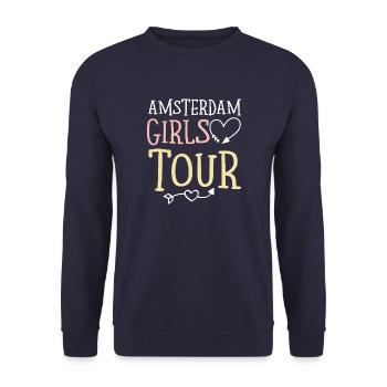 Amsterdam Girls Tour - Sweat-shirt Unisexe - marine - Devant - Alina (178cm) & Michal (187cm)