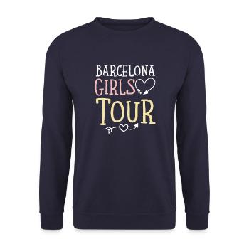 Barcelona Girls Tour - Sweat-shirt Unisexe - marine - Devant - Alina (178cm) & Michal (187cm)
