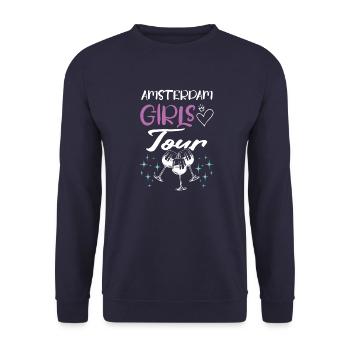 Amsterdam Girls Tour - Sweat-shirt Unisexe - marine - Devant - Alina (178cm) & Michal (187cm)