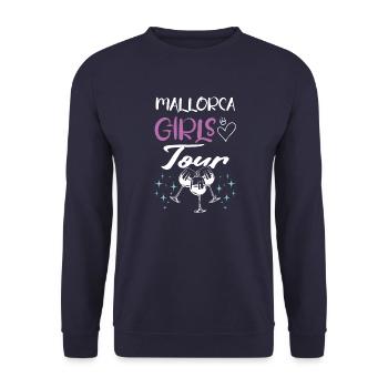 Mallorca Girls Tour - Unisex Sweatshirt - navy - Front - Alina (178cm) & Michal (187cm)