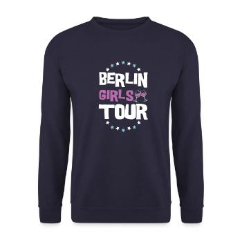 Berlin Girls Tour - Unisex Sweatshirt - navy - Front - Alina (178cm) & Michal (187cm)