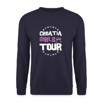 Tournée des filles en Croatie - Sweat-shirt Unisexe - marine - Devant - Alina (178cm) & Michal (187cm)