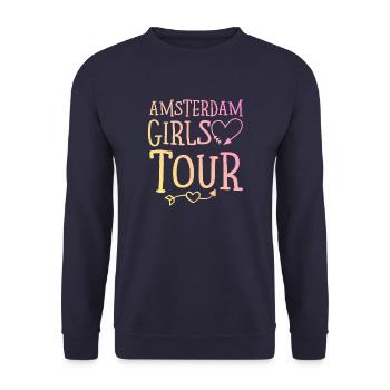 Amsterdam Girls Tour - Sweat-shirt Unisexe - marine - Devant - Alina (178cm) & Michal (187cm)