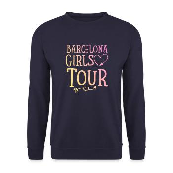 Barcelona Girls Tour - Sweat-shirt Unisexe - marine - Devant - Alina (178cm) & Michal (187cm)