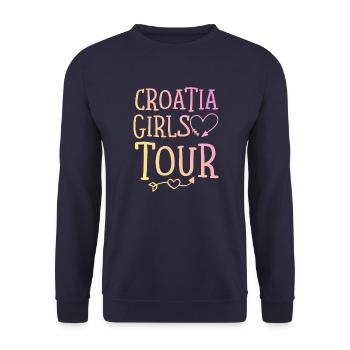 Tournée des filles en Croatie - Sweat-shirt Unisexe - marine - Devant - Alina (178cm) & Michal (187cm)