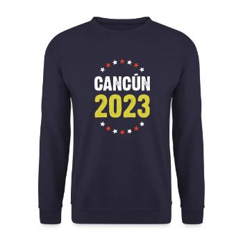 Cancun 2023 - Unisex Pullover - Navy - Vorne - Alina (178cm) & Michal (187cm)