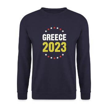 Greece 2023 - Unisex Pullover - Navy - Vorne - Alina (178cm) & Michal (187cm)