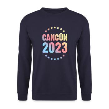 Cancun 2023 - Unisex Sweatshirt - navy - Front - Alina (178cm) & Michal (187cm)