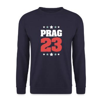 Prague 23 Maillot 2023 - Sweat-shirt Unisexe - marine - Devant - Alina (178cm) & Michal (187cm)