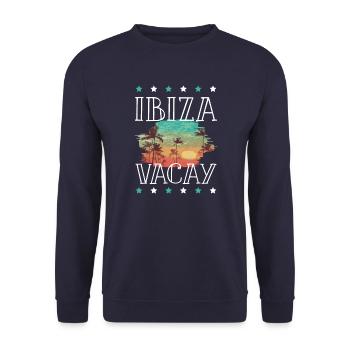 Ibiza Tourisme - Sweat-shirt Unisexe - marine - Devant - Alina (178cm) & Michal (187cm)