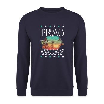 Prag Urlaub - Unisex Pullover - Navy - Vorne - Alina (178cm) & Michal (187cm)