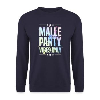 Malle Party Vibes - Unisex Sweatshirt - navy - Front - Alina (178cm) & Michal (187cm)