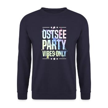 Baltic Sea Party Vibes - Unisex Sweatshirt - navy - Front - Alina (178cm) & Michal (187cm)