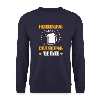 Hamburg Drinking Team - Unisex Pullover - Navy - Vorne - Alina (178cm) & Michal (187cm)