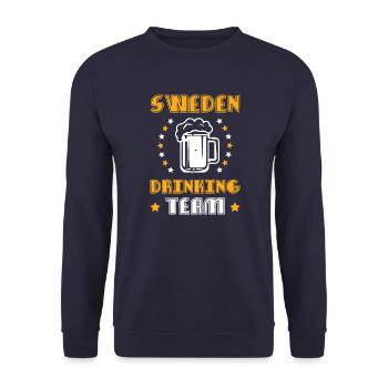 Schweden Drinking Team - Unisex Pullover - Navy - Vorne - Alina (178cm) & Michal (187cm)
