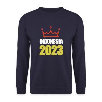 Indonesia 2023 - Unisex Pullover - Navy - Vorne - Alina (178cm) & Michal (187cm)