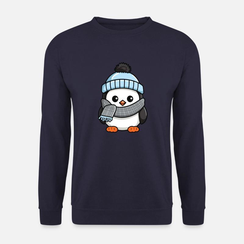 Penguin Winter Comic Cute - Unisex Sweatshirt - navy