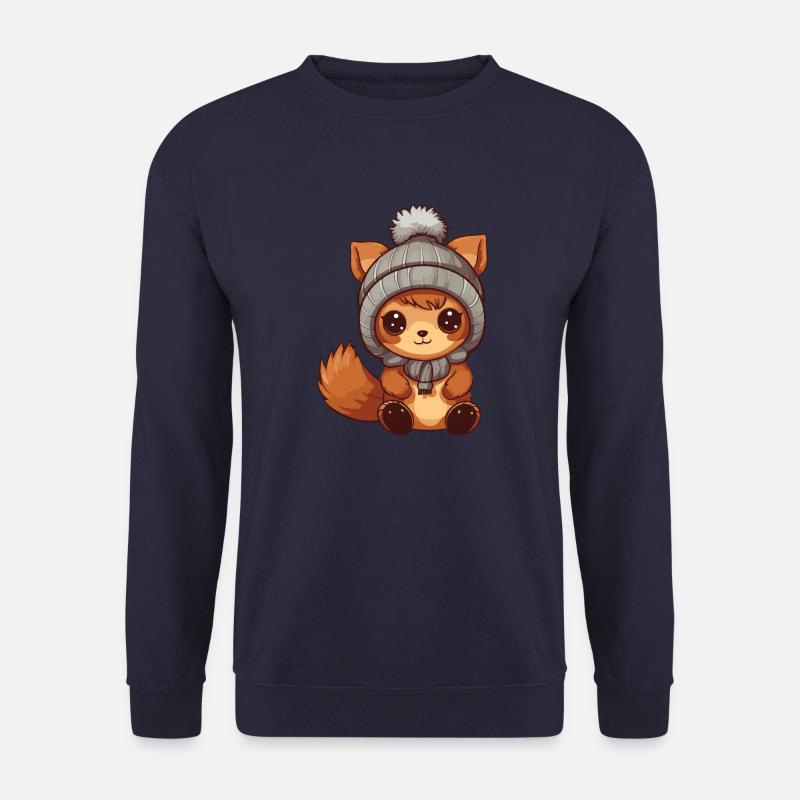 Squirrel Winter Comic Cute - Unisex Sweatshirt - navy