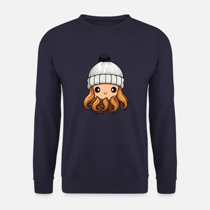 Oktopus Winter Krake Comic - Unisex Pullover - Navy