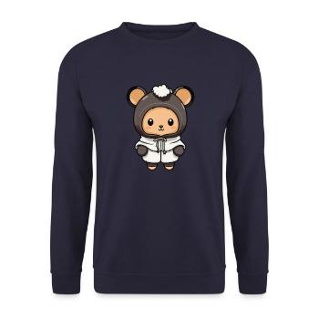 Mouse Winter Comic - Unisex Sweatshirt - navy - Front - Alina (178cm) & Michal (187cm)