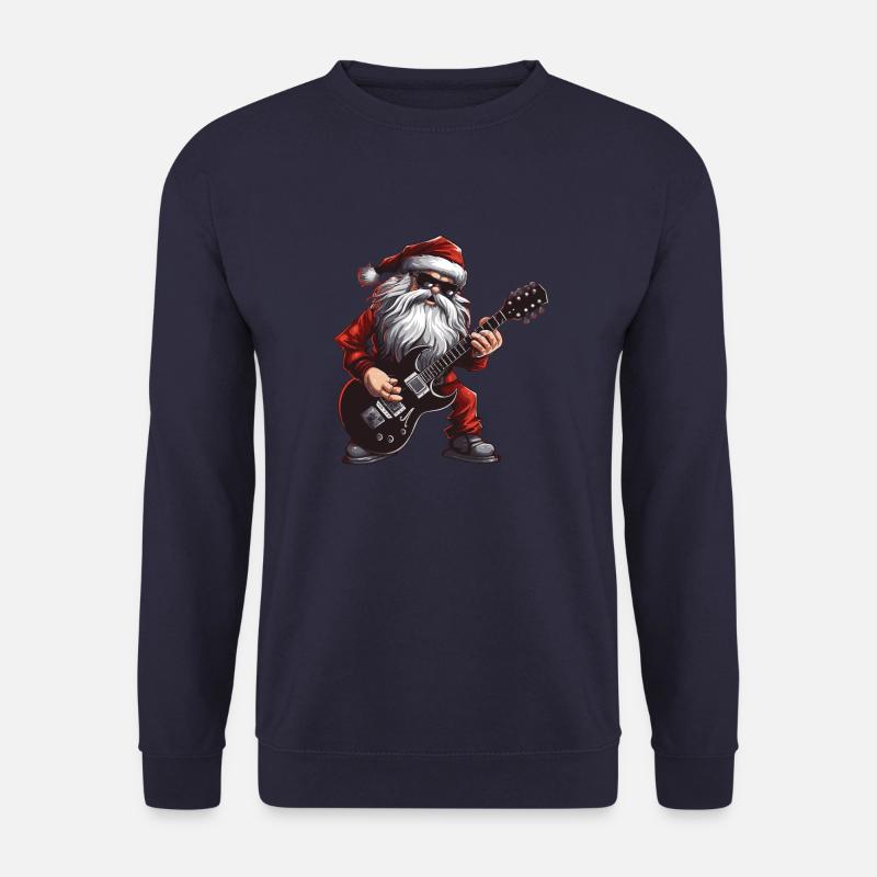 Weihnachtsmann Gitarre Santa - Unisex Pullover - Navy