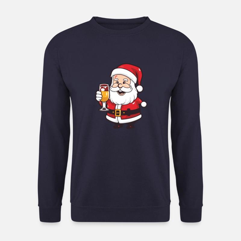 Weihnachtsmann Drinking Comic Weihnachten - Unisex Pullover - Navy