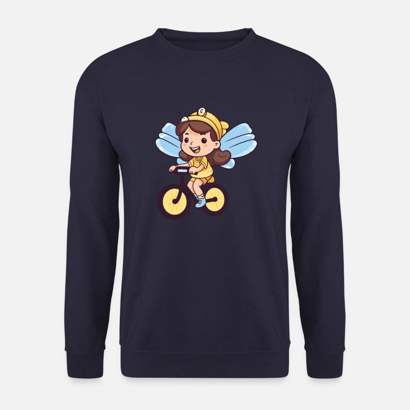 Fairy Cute Bicycle Comic - Unisex Sweatshirt - navy