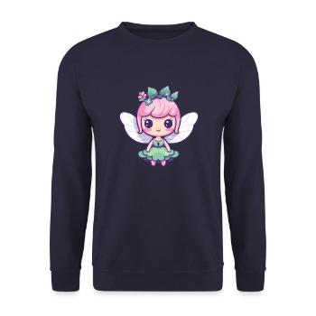 Fairy Comic Cute - Unisex Sweatshirt - navy - Front - Alina (178cm) & Michal (187cm)