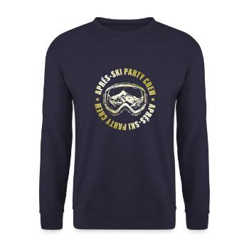 Apres Ski Party Crew Ski Berge - Unisex Pullover - Navy - Vorne - Alina (178cm) & Michal (187cm)