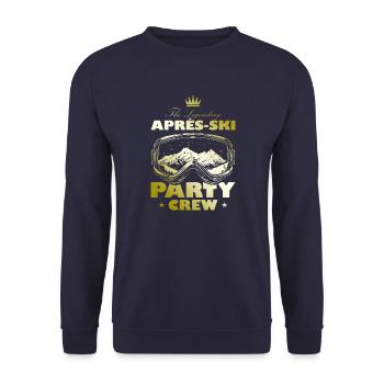 Après Ski Party Crew Motto Team - Unisex Sweatshirt - navy - Front - Alina (178cm) & Michal (187cm)