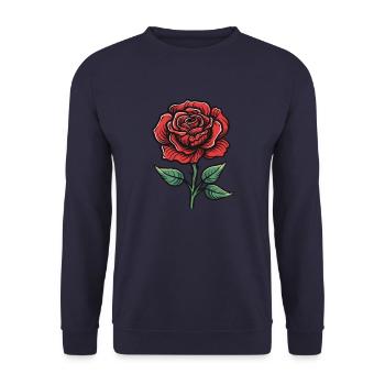 Amour de fleur de rose - Sweat-shirt Unisexe - marine - Devant - Alina (178cm) & Michal (187cm)