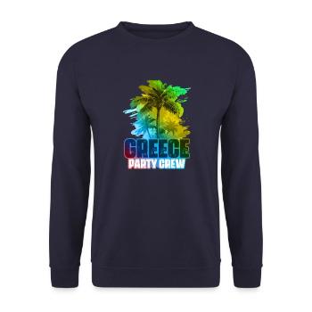 Grèce Fête Crew Coloré - Sweat-shirt Unisexe - marine - Devant - Alina (178cm) & Michal (187cm)