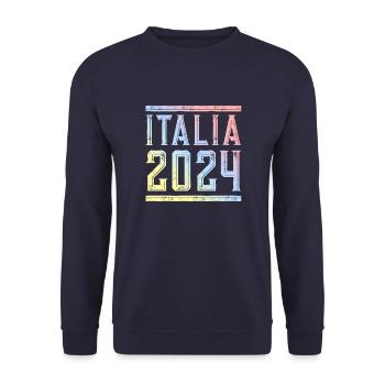 Italia 2024 Coloré - Sweat-shirt Unisexe - marine - Devant - Alina (178cm) & Michal (187cm)