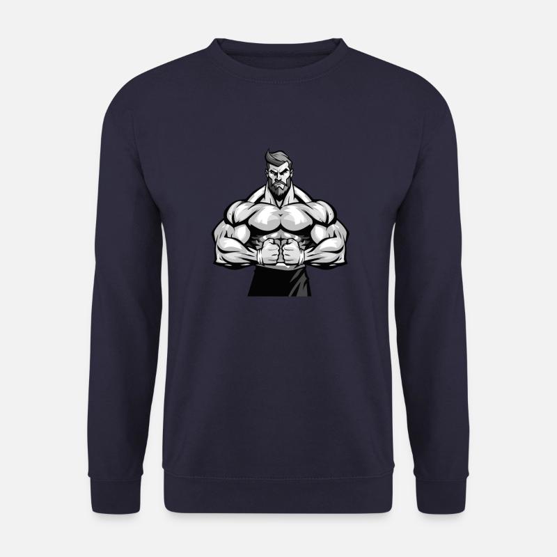 Bodybuilder Gym Muscles - Unisex Sweatshirt - navy