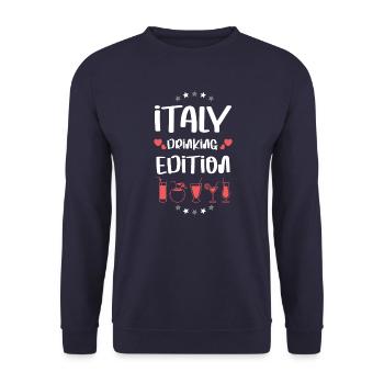 Italien Drinking Team - Unisex Pullover - Navy - Vorne - Alina (178cm) & Michal (187cm)