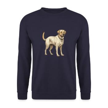 Labrador Dog Animal - Unisex Sweatshirt - navy - Front - Alina (178cm) & Michal (187cm)