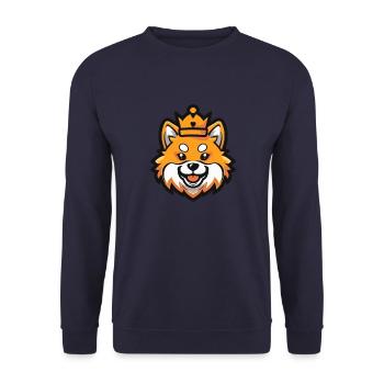 Couronne de chien de Poméranie - Sweat-shirt Unisexe - marine - Devant - Alina (178cm) & Michal (187cm)