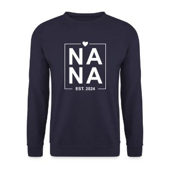 Nana Est 2024 - Unisex Sweatshirt - navy - Front - Alina (178cm) & Michal (187cm)